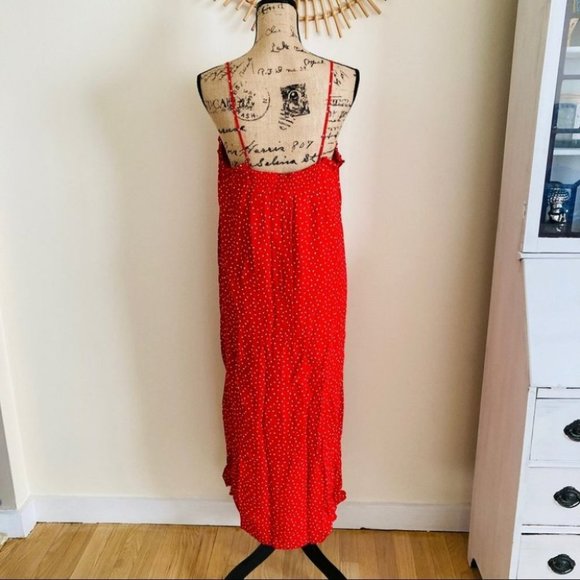 Anthropologie Seen Worn Kept Polka Dot Slip Dress - Picture 6 of 12